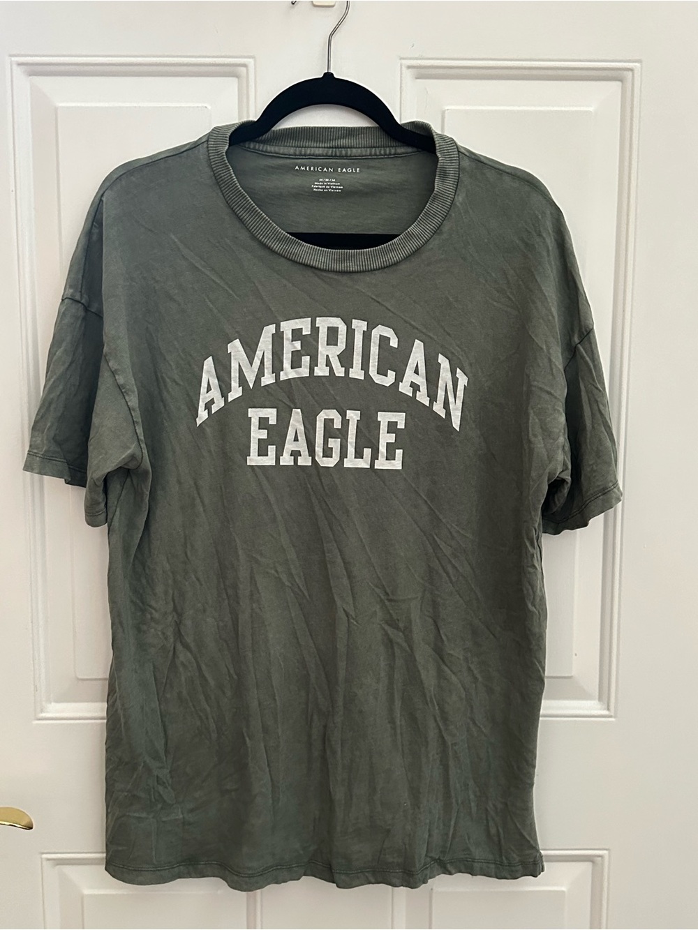 American Eagle Outfitters Olive Green Logo Tee size M